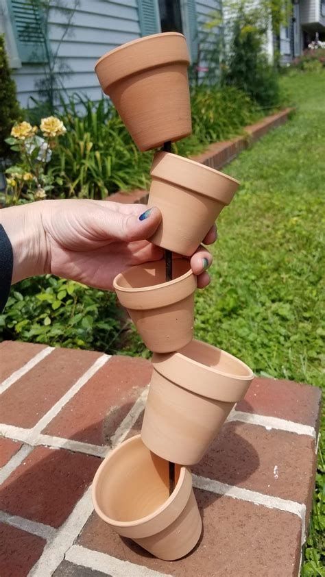 DIY Miniature Stacked Flower Pots B4 And Afters Vertical Planters