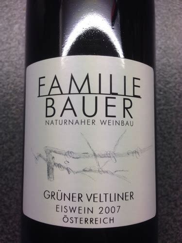 Familie Bauer Grüner Veltliner Eiswein Vivino Brasil