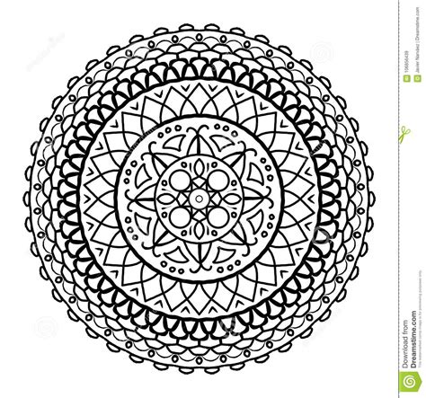 Mandala Drawn To Be Painted Stock Illustration Illustration Of Mandala Leaves 106856439