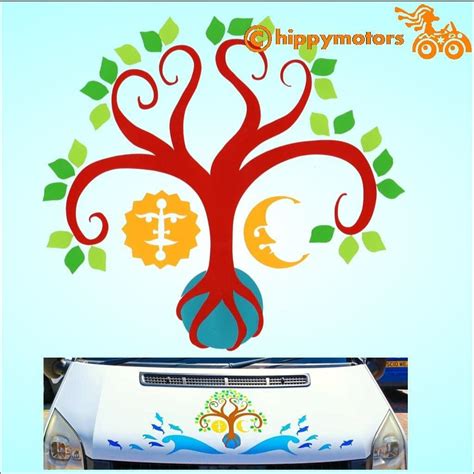 Tree Of Life Car Sticker Made From Long Lasting Colourfast Vinyl