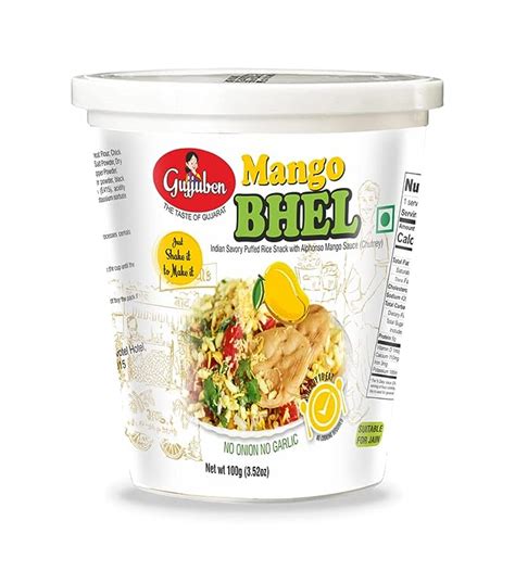 Gujjuben Mango Bhel Instant Bhel With 2 In 1 Chutney No Onion And