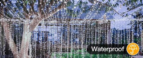 Ollny Curtain Lights Indoor Outdoor Led Mx M Waterfall Hanging