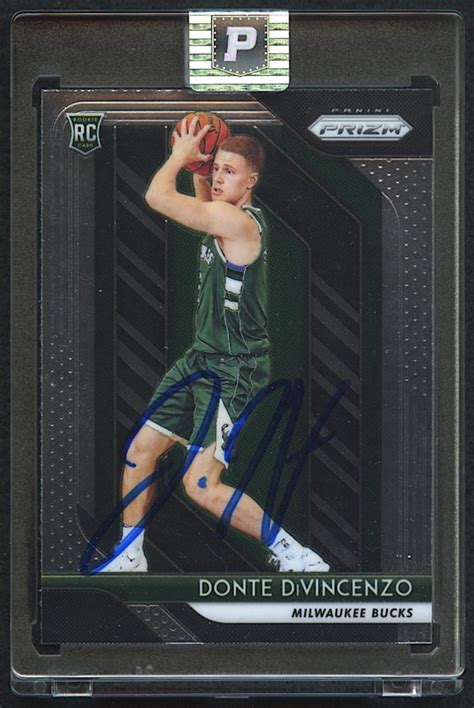 Donte DiVincenzo Signed 2018 19 Panini Prizm 246 RC PA Encapsulated