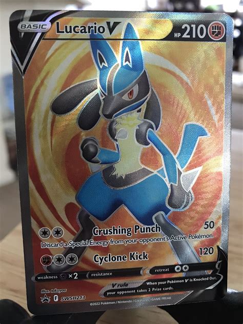 Pokemon Swsh213 Lucario Full Art Black Star Promo Values Mavin