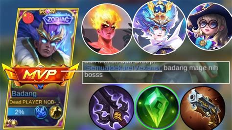 NEW META BADANG BUILD AND EMBLEM MAGE 2023 BEST BUILD BADANG TERSAKIT