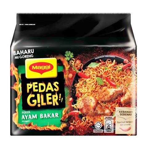 Maggi Pedas Giler Perisa Ayam Bakar 5x76g Shopifull