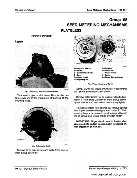 John Deere 7000 Planter Seed Population Chart John Deere Planter Operators Manual 7000 Drawn