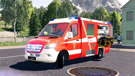 Fs19 Mercedes Sprinter Vrf A Rosenbauer Cl Feuerwehr Walchen Youtube