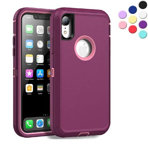 Iphone Xr Heavy Duty Case Shock Proof Shatter Resistant 3 Layer Rubber Compatible For