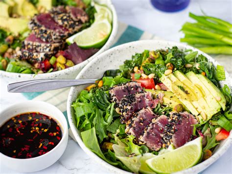 Sesame Tuna And Avocado Salad Gradfood