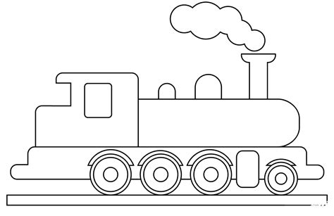 Steam Locomotive Coloring Page Colouringpages