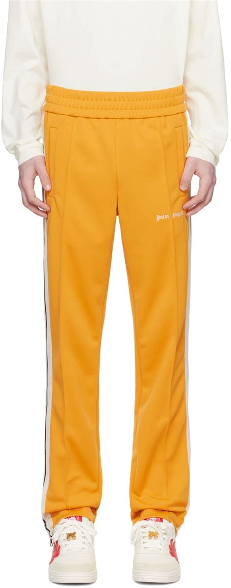 Palm Angels Yellow Striped Track Pants Palm Angels