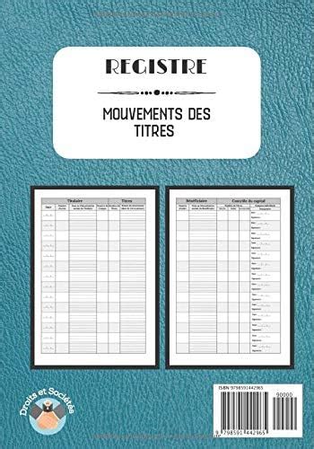 Registre Des Mouvements De Titres Pour SA Et SAS 200 Enregistrements