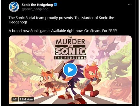 Sega Unveils The Murder Of Sonic The Hedgehog Mystery Game For Free April Fools Fun Hothardware