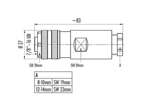 99 2444 21 05 Binder Automatisierungstechnik 7 8 Kabeldose Contacts