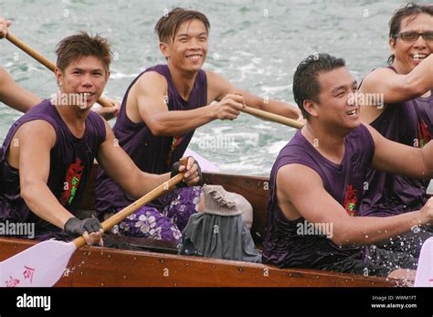 Hong Kong Jun Dragon Boat Race In Tung Ng Festival In Tuen Mun