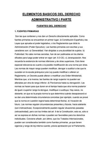 Elementos Basicos Del Derecho Administrativo I Parte By Milizzitas Issuu