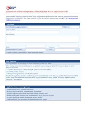 Fillable Online Service Nsw Gov Government Information Access