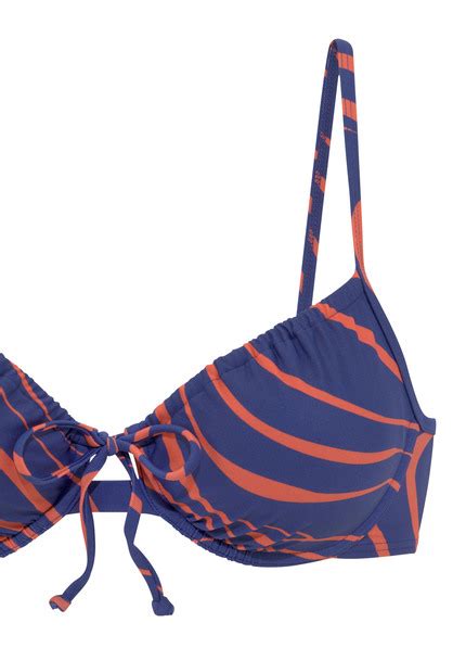 Buffalo Bügel Bikini Top Dune blau orange Cup C 36