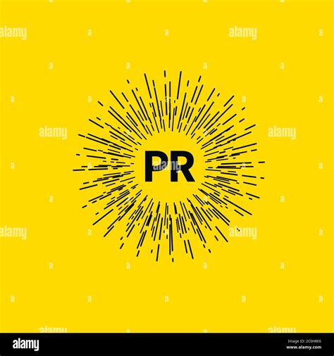 Pr Logo Public Relations Icon Vector Illustration Stock Vector Image