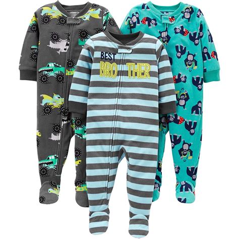 Conjunto Trio De Pijamas Menino Fleece Infantil Pezinho Simplejoys