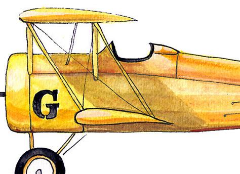 Thomas-morse S-4 scout Vintage Airplane Watercolor - Etsy