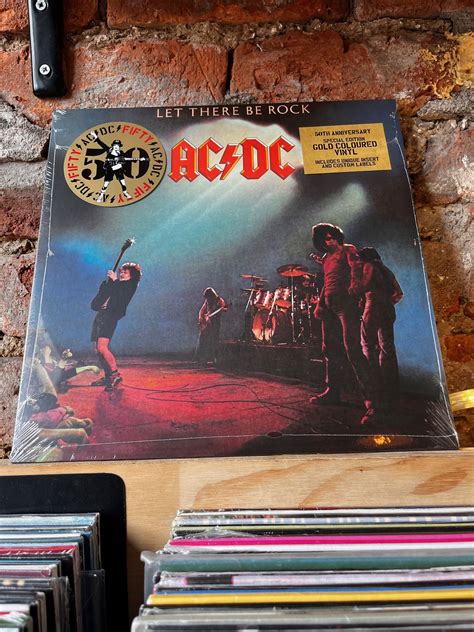 Vinyl Acdc Let There Be Rock 50th Anniversary Gold Vinyl