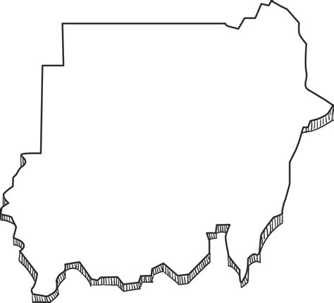 Hand Drawn Of Sudan D Map Png