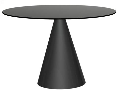 Oscar Large Circular Dining Table 110cm Glass With Cone Base Dining Tables