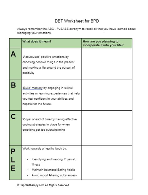 Co Occurring Disorders Worksheets Pdf Happiertherapy Worksheets