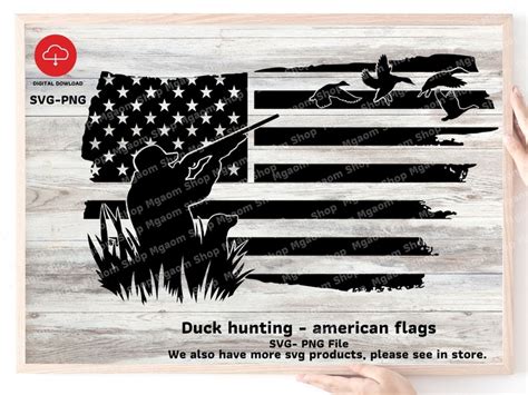 Duck Hunting Svg Hunting Svg Duck Svg Usa Flag Svg American Flag