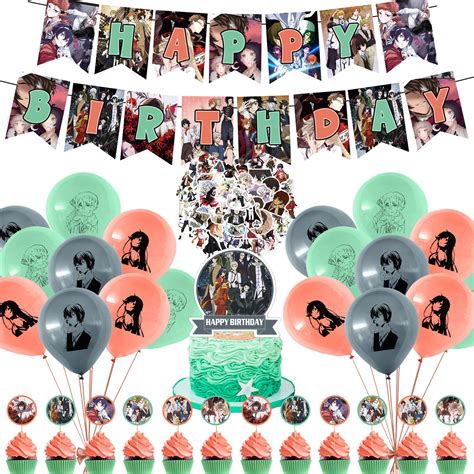 Buy Bungo Stray Dogs Party Decorations Set, Theme Birthday Supplies ...