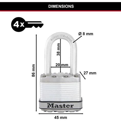 Cadenas Haute S Curit Master Lock M Eurdlfcc A Cl Acier