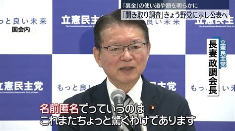 「裏金」使い道や額は自民党「聞き取り調査」きょう野党に示し公表へ “匿名”で野党側は批判（2024年2月15日掲載）｜日テレnews Nnn