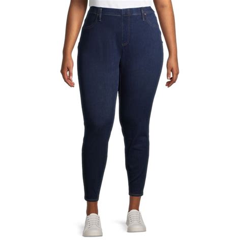 Terra And Sky Terra And Sky Plus Size Solid Jegging Capris