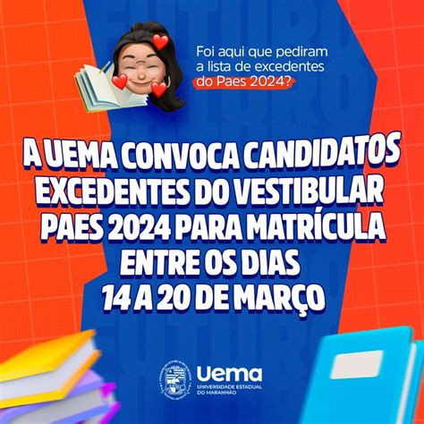 UEMA Uema convoca candidatos excedentes para matrícula