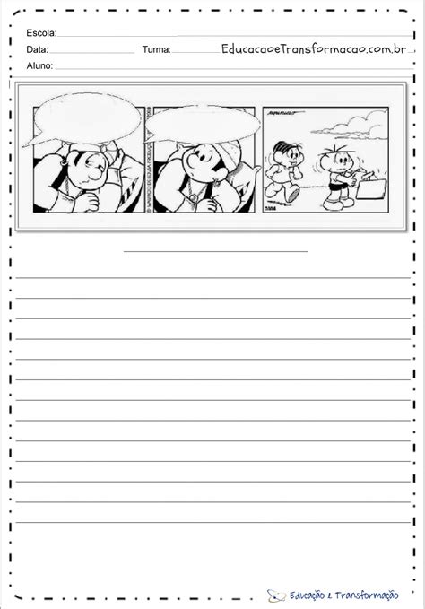 Tirinha Para Produção Textual - Tirinhas Para Produção De Texto - ZULEDU