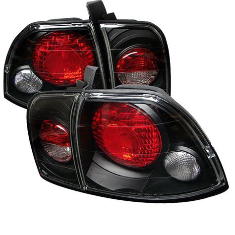 Honda Accord 1996 1997 Black Euro Style Tail Lights By Spyder Auto