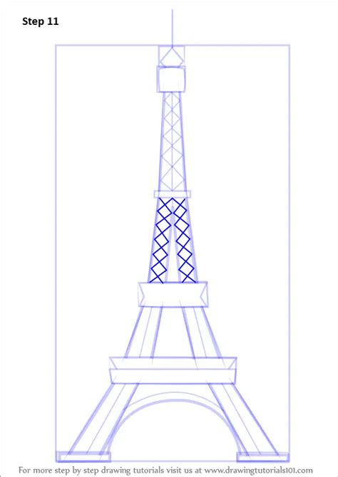 Learn How To Draw An Eiffel Tower Wonders Of The World Step By Step