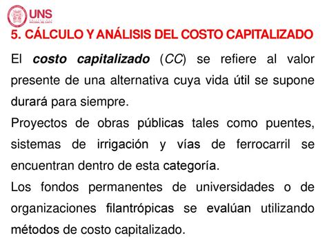 ANÁLISIS DEL VALOR ACTUAL NETO Y COSTO CAPITALIZADO ppt descargar