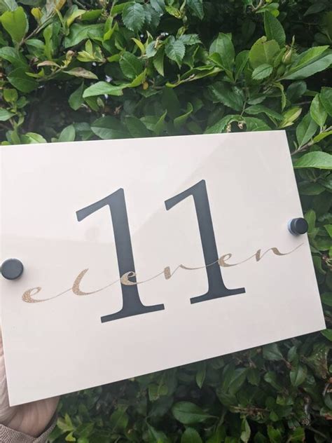 Modern Bespoke Custom Made House Door Number Plaque Acrylic Etsy