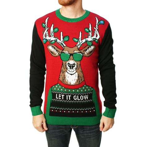 Ugly Christmas Sweater Ugly Christmas Sweater Mens Led Light Up Let