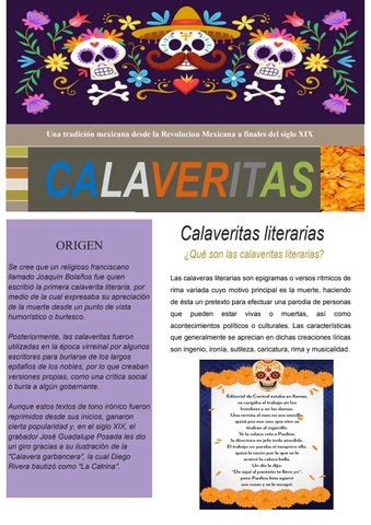 Calaveritas Literarias By Isabella Merino Issuu