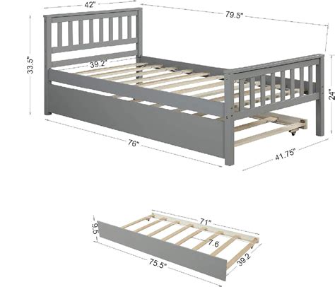 Softsea Base De Cama De Plataforma Individual Con Nido Con Cabecera Y