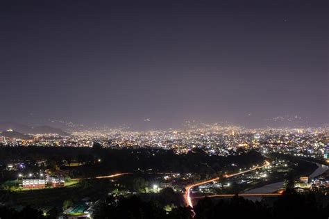 Premium Photo | A night view of the city of shillong