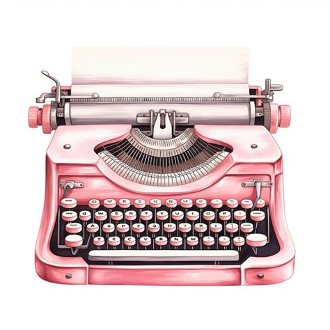 Premium Photo A Pink Typewriter With A Pink Background That Says