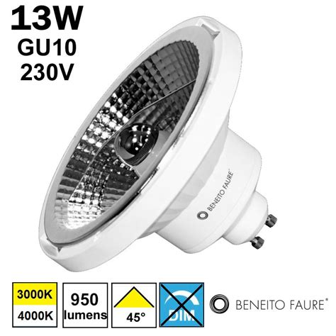 Ampoule Led Ar111 13w Gu10 230v Beneito Lynx 3456 3457