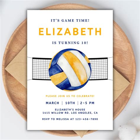 Volley Ball Invitation Letter 3