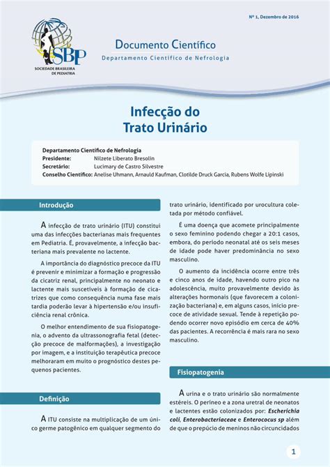 Pdf Infecção Do Trato Urinário Br · Infecção No Trato