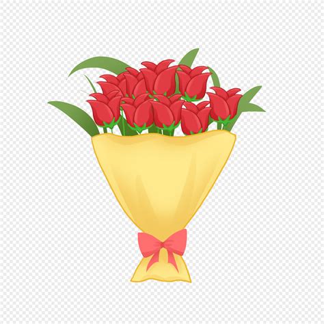 hand drawn cartoon bouquet png    clipart image